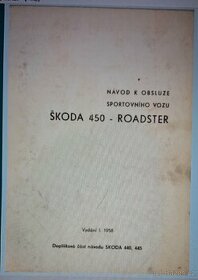 Koupim Navod k obsluze sportovniho vozu SKODA 450 ROADSTER