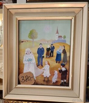 Obrázek Iva Hüttnerová - tisk za sklem bílý rám