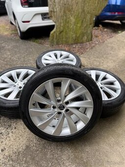 Originální alu kola Škoda 5x112 235/45 R18 Turbine/Pegasus
