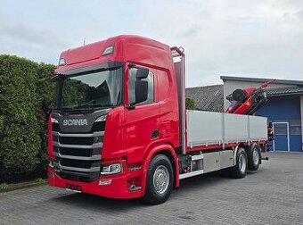 Scania R500 6x2 - valník s hydraulickou rukou