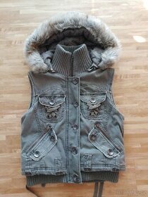 Divci khaki vesta, vel 164 (S)