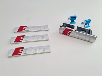 Cierne a sive Napisy S-LINE pre AUDI