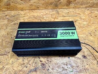 Green Cell Power Inverter měnič napětí z 12V na 230V, 3000W