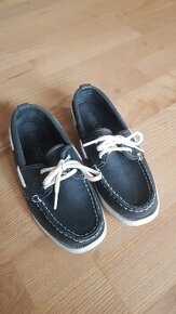 Mokasíny M&S kožené černé - vel. 32