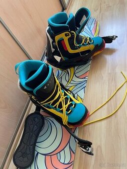 Set junior snowboard prkno+vázání+boty