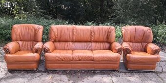 Kožená sedací souprava 3+1+1