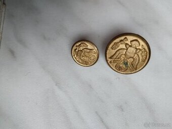 Dva USA knoflíky - 2. Světová válka, malý a velký