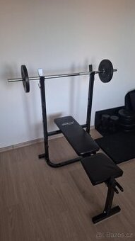 Bench press lavice + velký stojan | domácí posilovna