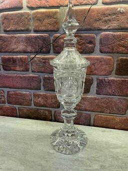 Protektorátní křišťálová váza s věnováním (1941, Zlín)