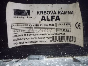 Krbová kamna Alfa