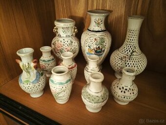 Sada čínských porcelánových váz