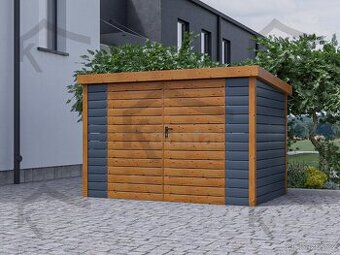 Moderní přístřešek na popelnice 3x1m