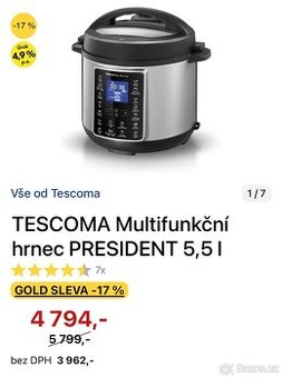 Elektrický tlakový hrnec PRESIDENT 5,5