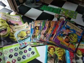 Sada časopisy Shrekovi výpravy1-52,album+žetony,2peněženka