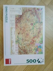puzzle 500 dílků, mapa České republiky, NOVÉ