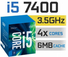 Intel Core i5-7400, TURBO 3,5Ghz, socket 1151 + chladič