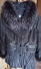 Kara kabát  s pravou kožešinou - Kara bunda vel.42 (XL) - 1