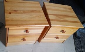 Noční stolek borovice, 2 ks. Cena za 1 ks