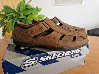Nová vzdušná celokožená obuv Skechers vel. 46