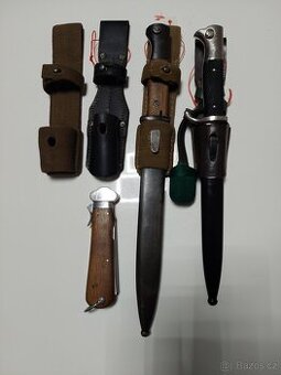 Bodák/bajonet Mauser K98,gravitační nůž,závěsník