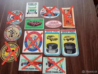 Staré retro samolepky