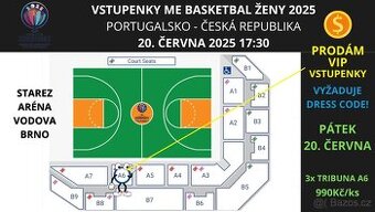 Vstupenky ME BASKETBAL ŽEN (Eurobasket) v Brně POR vs. ČR