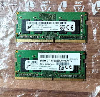 Paměťový modul RAM SO-DIMM 4GB DDR4 2666MHz 2ks