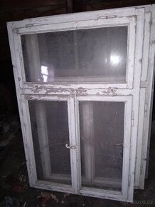 starožitné okno, 92x 141, trojkřídlo, špaletové, 3ks