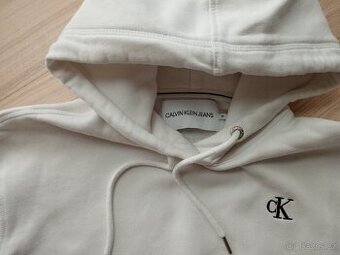 Bílá mikina CALVIN KLEIN JEANS vel. S/M