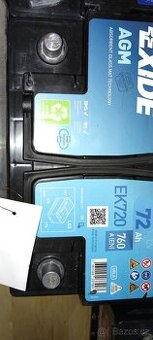 exide agm baterie pro start stop sistem jako nová a další ba