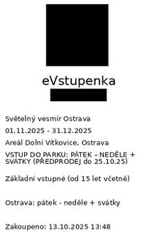 Světelný vesmír Ostrava 2+1