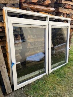 4x Plastové dvoukřídlé okno 210×155 cm dvojsklo
