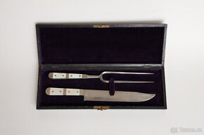 nůž a vidlice v kazetě perleť dýka luxusní dárek