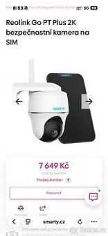Reolink Go PT Plus + solární panel