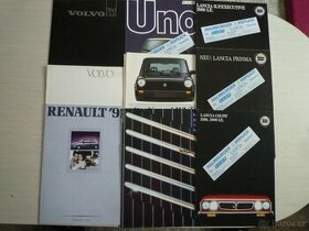 Prospekty vozů Audi, Vovo, Ford,, Škoda, Renault