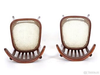 Nepoškozené jídelní židle TON s výpletem sedáků, 2ks