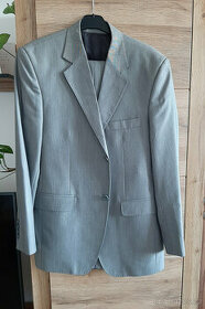 Pánský šedý oblek Regular vel. 50 (M/L)