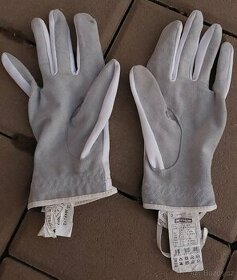 Jezdecké drezurní bílé rukavice Decathlon - 1