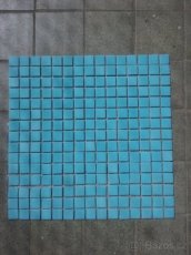Mozaika, skleněná, světle modrá, rozměr 20x20mm