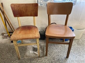 Retro židle (4ks + 2ks) + jídelní stůl