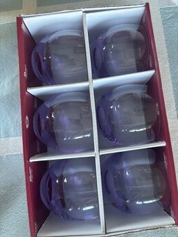 Moser lila skleničky set 6