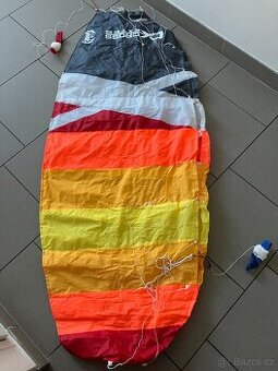 Cross kite komorový Air červeno-žlutý - vel. 1,5 m - 1