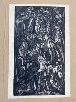 Jiří Kodym / lept / grafika / velkoformátová / 1968 / - 1
