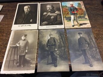 Hindenburg polní pošta Pohlednice voják 1 válka uniforma