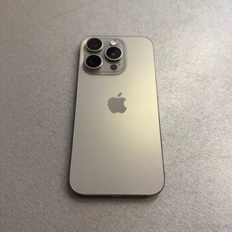 iPhone 15 Pro 128GB natural titan, 12 měsíců záruka