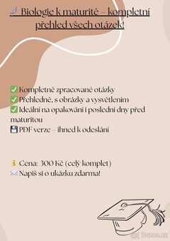 Maturitní otázky z biologie - kompletní přehled(PDF)