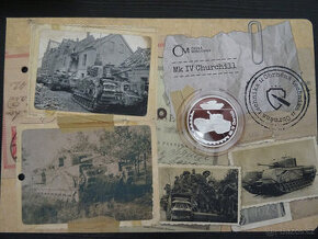Stříbrná mince Obrněná technika - Mk IV Churchill proof