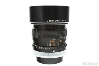 objektiv Canon FD 50mm f/1.4 S.S.C. + sluneční clona  + adap