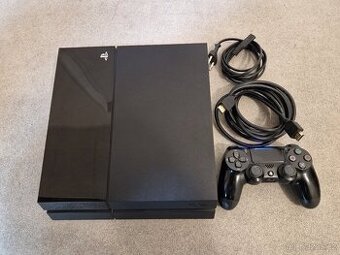 Playstation 4 s ovladačem sony a komplet kabelaží