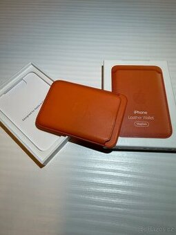 iPhone Leather Wallet ORANGE Find My 17Pro /Pro Max